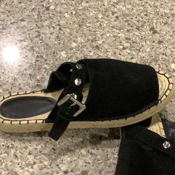 Black suede slides. Rebecca Minkoff. Size 7.5 - Picture 2 of 4